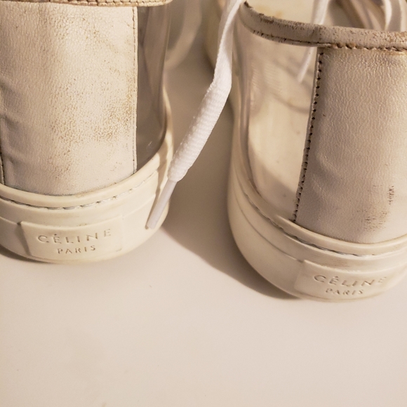 Celine Paris Leather Cap Toe Clear Sneaker - Picture 6 of 7